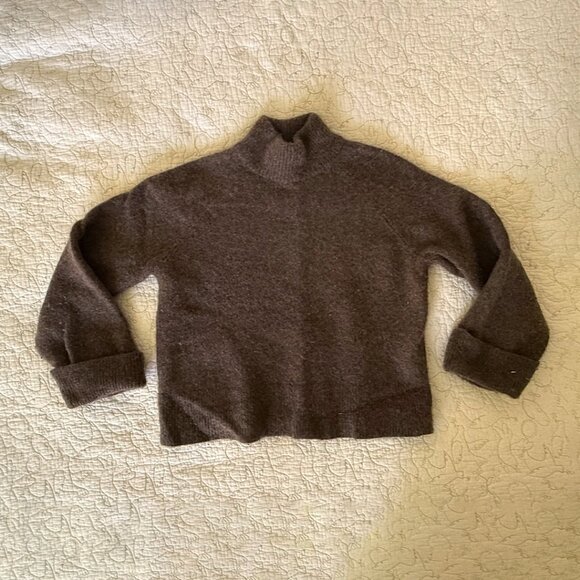 Reformation Cashmere Turtleneck Cropped Sweater - Picture 2 of 4